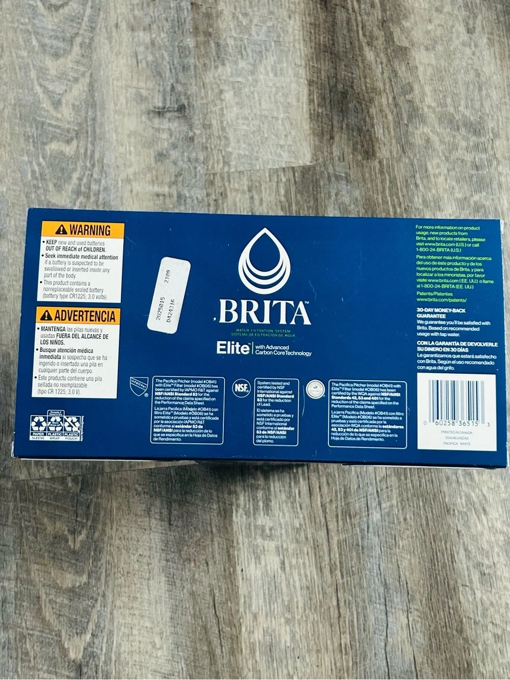 Brita Elite Water Filter Pitcher Large 10 Cup White NEW SEALED